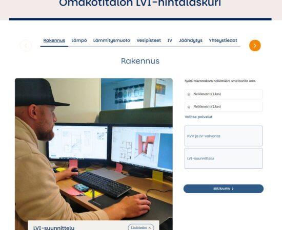 LVI-hintalaskuri pientalorakentajille